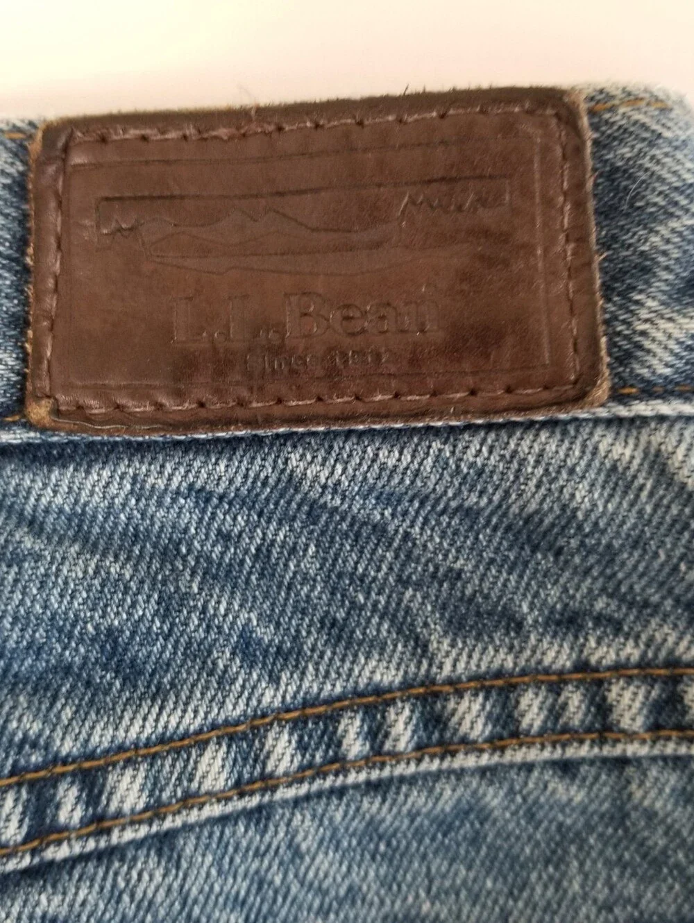 LL Bean Relaxed Fit Flannel Lined Jeans Tag 38x30 Actual 37x29.5
